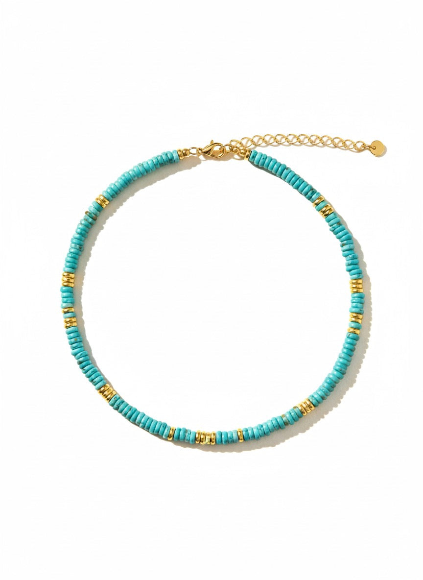 Azure Beaded Necklace – Madollen Collective