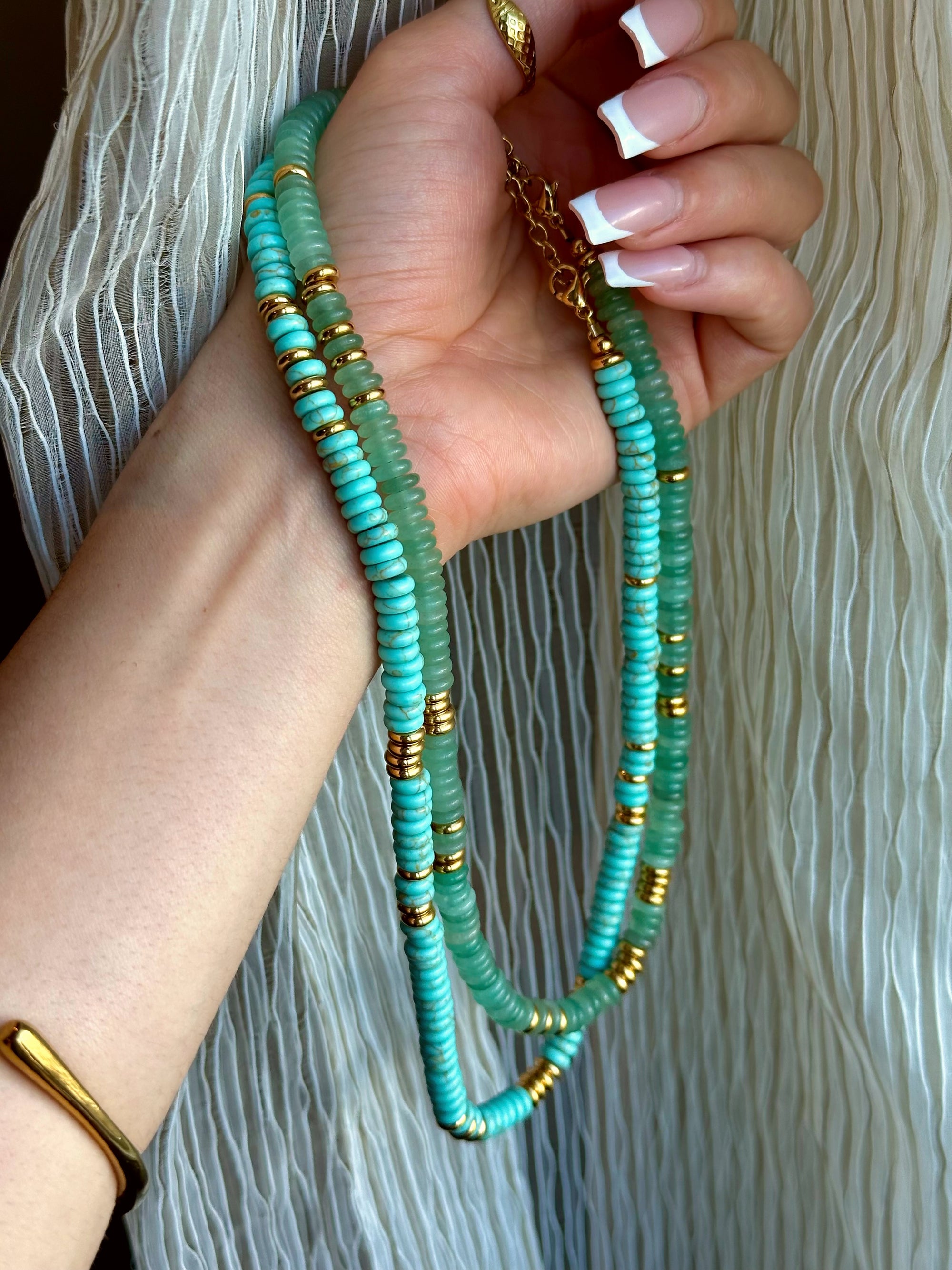 Azure Beaded Necklace