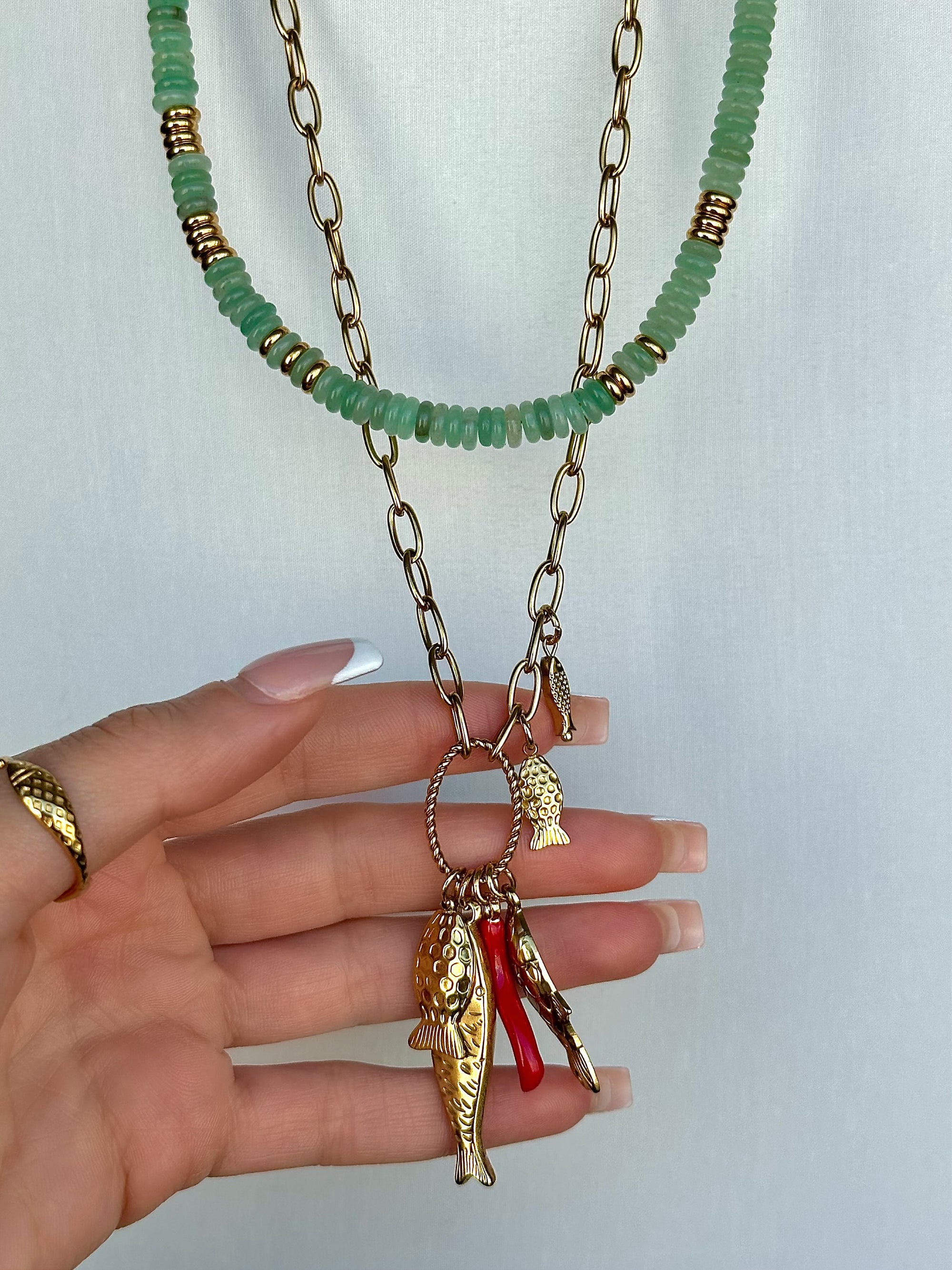 Seafoam Beaded Necklace