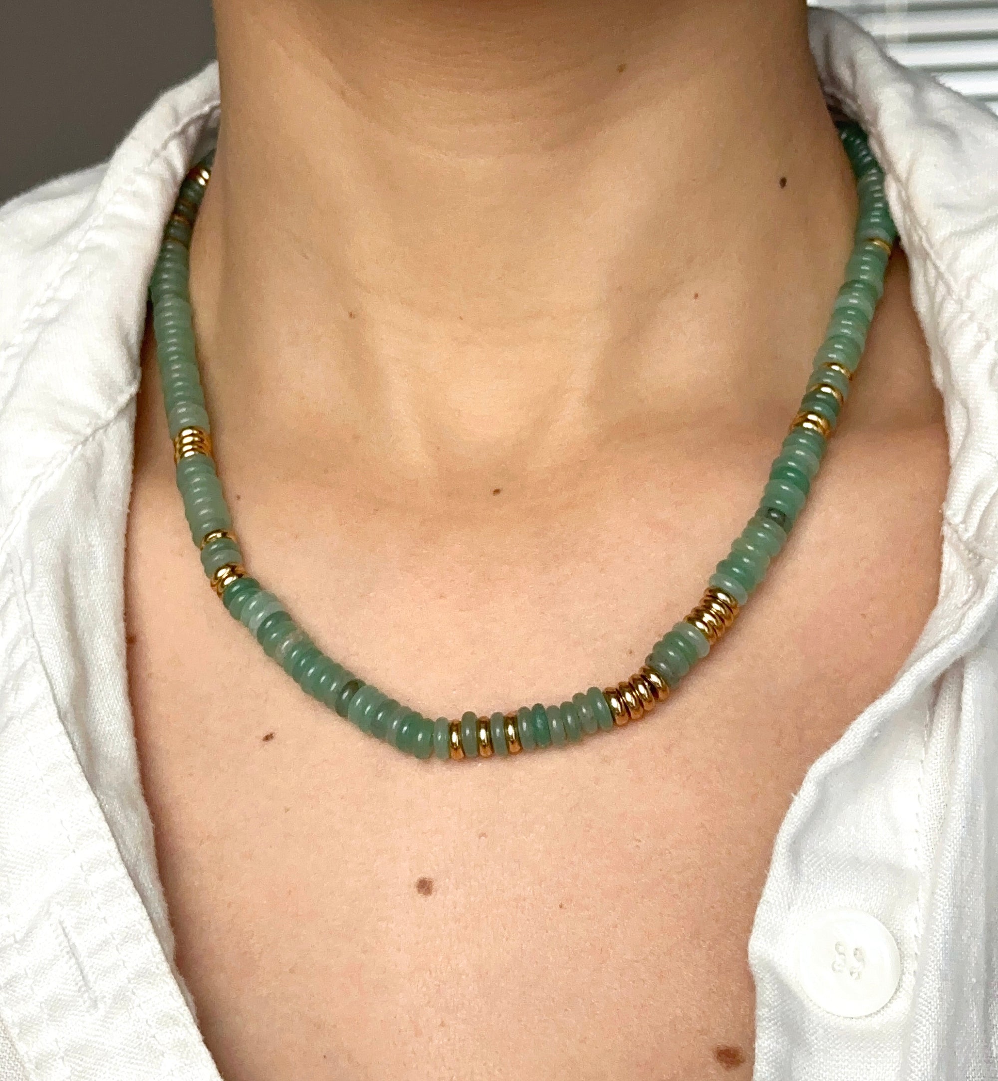 Seafoam Beaded Necklace