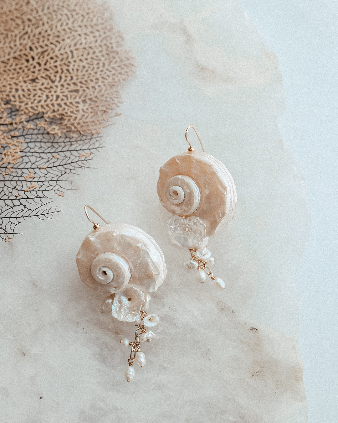 Sirena Statement Seashell Earrings