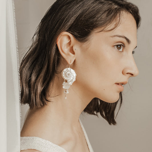 Sirena Statement Seashell Earrings