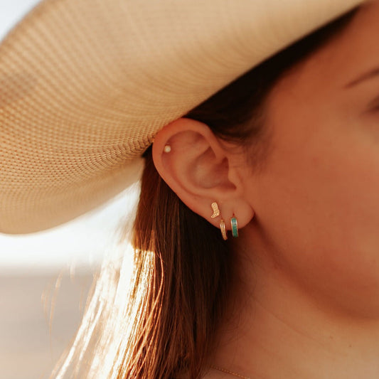 AZ Turquoise Hoops