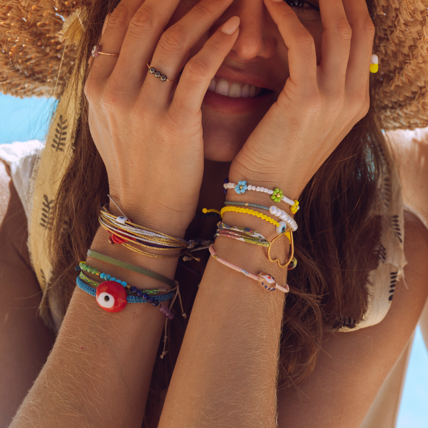 Red Ceramic Evil Eye Bracelet