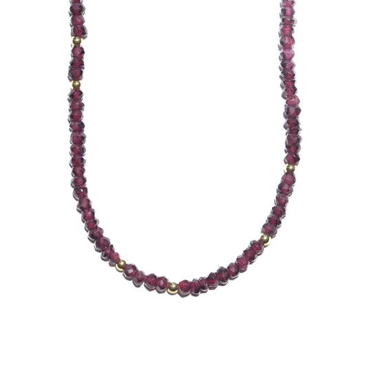 Red Garnet Moon Cycle Necklace