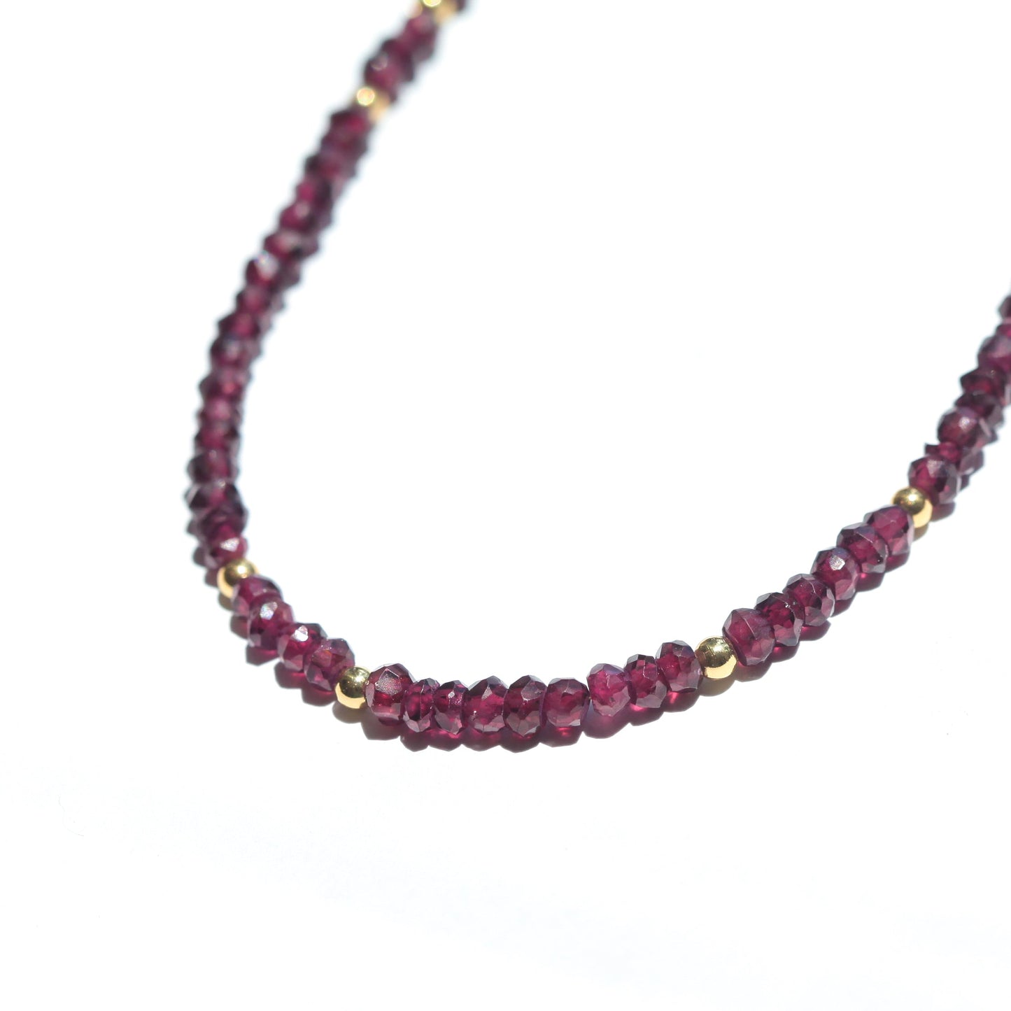 Red Garnet Moon Cycle Necklace