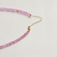 Pink Toumraline Moon Cycle Necklace