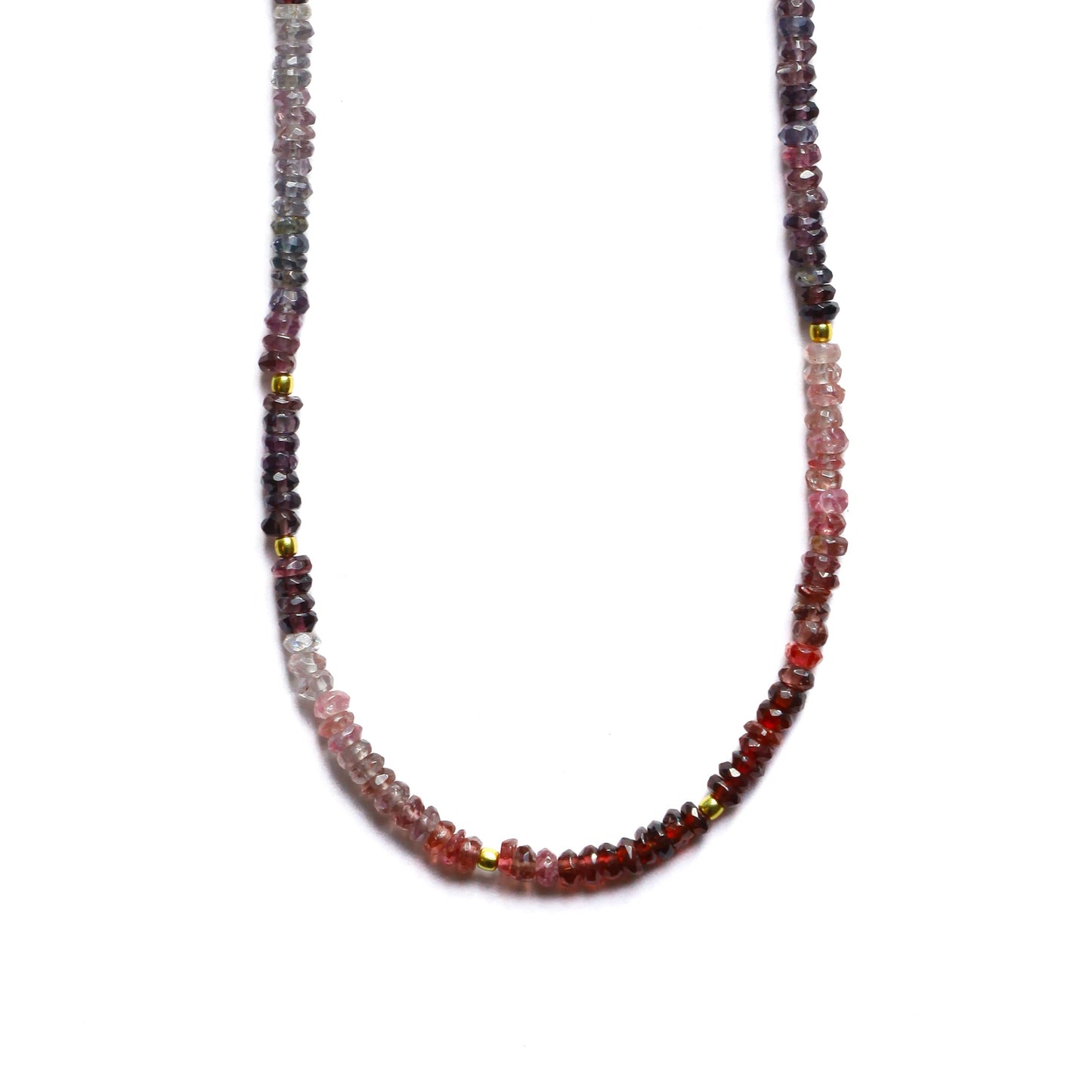 Ombre Garnet Moon Cycle Necklace