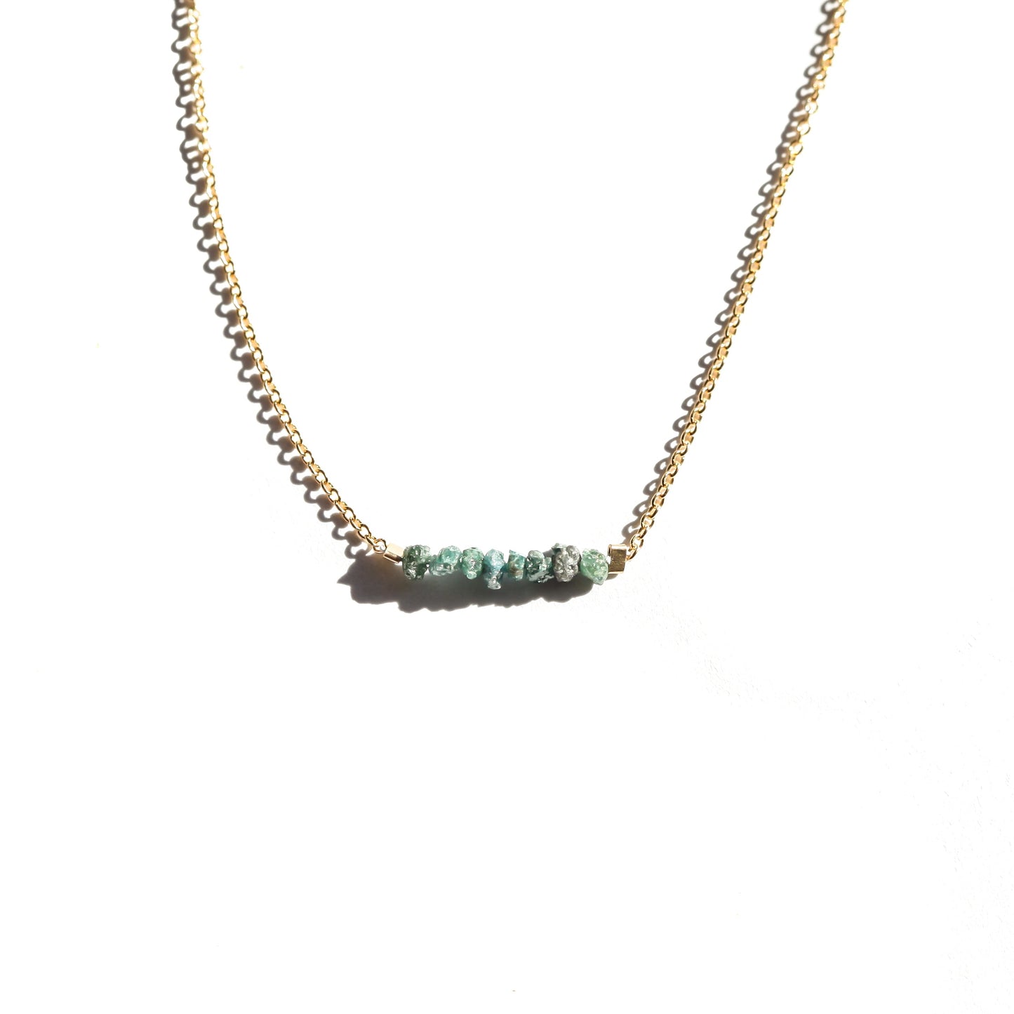 Blue Diamond Bar Necklace