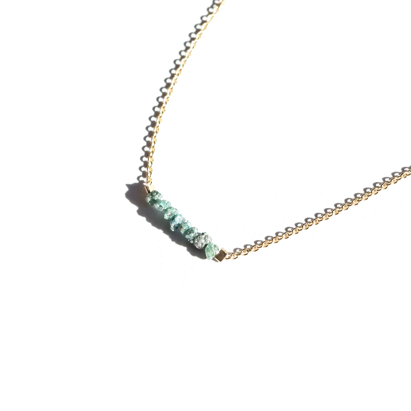 Blue Diamond Bar Necklace