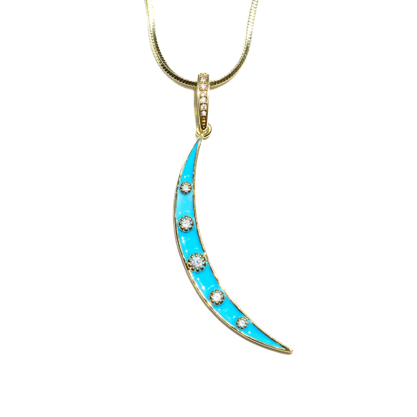 Blue Moon Drop Pendant Necklace