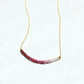 Ombre Ruby Bar Necklace