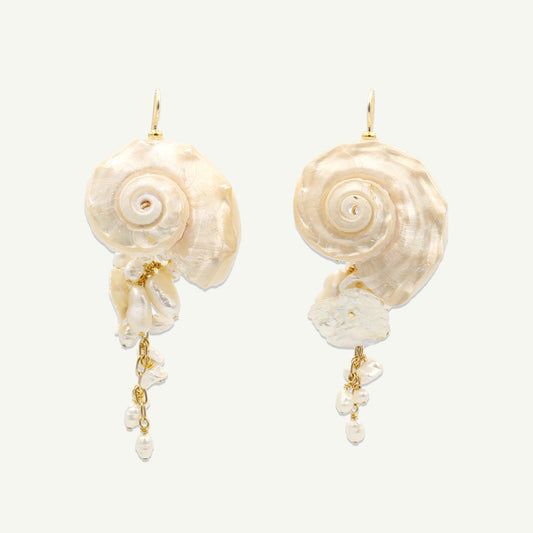 Sirena Statement Seashell Earrings