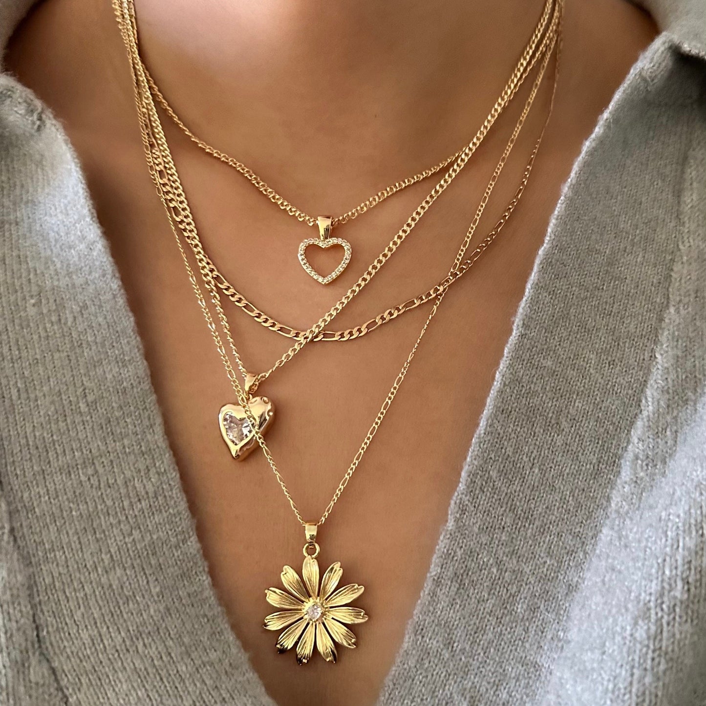 Flora Heart Necklace